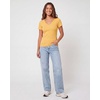 image:image5 Pack Womens Ribbed V Neck T Shirts Short Sleeve Basic Lounge Casual TopsSet 3