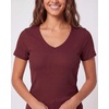 image:image5 Pack Womens Ribbed V Neck T Shirts Short Sleeve Basic Lounge Casual TopsSet 5