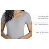 image:image5 Pack Womens Ribbed V Neck T Shirts Short Sleeve Basic Lounge Casual TopsSet 6