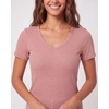 image:image5 Pack Womens Ribbed V Neck T Shirts Short Sleeve Basic Lounge Casual TopsSet 6