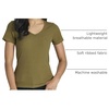 image:image5 Pack Womens Ribbed V Neck T Shirts Short Sleeve Basic Lounge Casual TopsSet 7