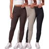 image:image3 Pack Womens Joggers Leggings High Waisted Yoga Pants Workout PocketsSet 13
