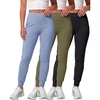 image:image3 Pack Womens Joggers Leggings High Waisted Yoga Pants Workout PocketsSet 2