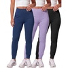 image:image3 Pack Womens Joggers Leggings High Waisted Yoga Pants Workout PocketsSet 9