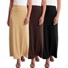 image:image3 Pack Womens Maxi Skirts Long Flowy High Waisted Summer Work Casual PartySet 1