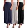 image:image3 Pack Womens Maxi Skirts Long Flowy High Waisted Summer Work Casual PartySet 10