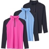 image:image3 Pack Womens Rash Guard Swim Shirts Quarter Zip Long Sleeve High Neck UPFSet 1