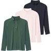 image:image3 Pack Womens Rash Guard Swim Shirts Quarter Zip Long Sleeve High Neck UPFSet 3
