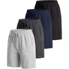 image:image4 Pack Womens Bermuda Shorts 7 Knee Length Athletic Yoga Lounge PocketsSet 14