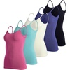 image:image5 Pack Womens Ribbed Spaghetti Strap Camisole Seamless Tank Top