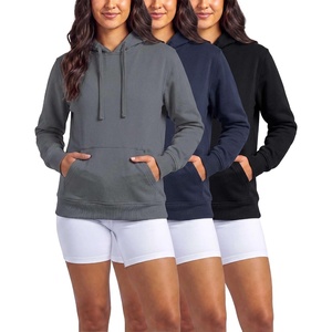 image:image3 Pack Womens Fleece Pullover Hoodies Sweatshirts Hooded Tops Athletic GymSet 10
