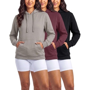 image:image3 Pack Womens Fleece Pullover Hoodies Sweatshirts Hooded Tops Athletic GymSet 2