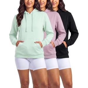 image:image3 Pack Womens Fleece Pullover Hoodies Sweatshirts Hooded Tops Athletic GymSet 4