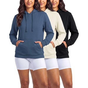 image:image3 Pack Womens Fleece Pullover Hoodies Sweatshirts Hooded Tops Athletic GymSet 5