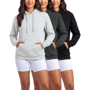 image:image3 Pack Womens Fleece Pullover Hoodies Sweatshirts Hooded Tops Athletic GymSet 8