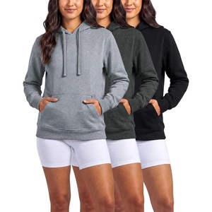 image:image3 Pack Womens Fleece Pullover Hoodies Sweatshirts Hooded Tops Athletic GymSet 9