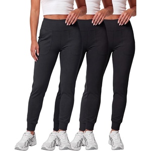 image:image3 Pack Womens Joggers Leggings High Waisted Yoga Pants Workout PocketsSet 10
