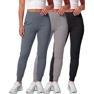 image:image3 Pack Womens Joggers Leggings High Waisted Yoga Pants Workout PocketsSet 12