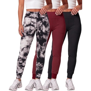 image:image3 Pack Womens Joggers Leggings High Waisted Yoga Pants Workout PocketsSet 7