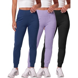 image:image3 Pack Womens Joggers Leggings High Waisted Yoga Pants Workout PocketsSet 9
