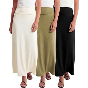 image:image3 Pack Womens Maxi Skirts Long Flowy High Waisted Summer Work Casual PartySet 3