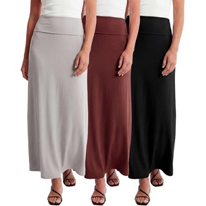 image:image3 Pack Womens Maxi Skirts Long Flowy High Waisted Summer Work Casual PartySet 6