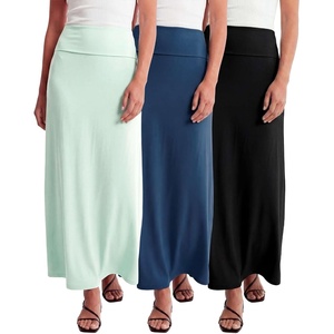 image:image3 Pack Womens Maxi Skirts Long Flowy High Waisted Summer Work Casual PartySet 7