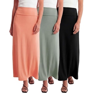 image:image3 Pack Womens Maxi Skirts Long Flowy High Waisted Summer Work Casual PartySet 8