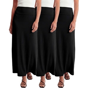 image:image3 Pack Womens Maxi Skirts Long Flowy High Waisted Summer Work Casual PartySet 9