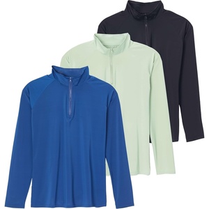 image:image3 Pack Womens Rash Guard Swim Shirts Quarter Zip Long Sleeve High Neck UPFSet 6