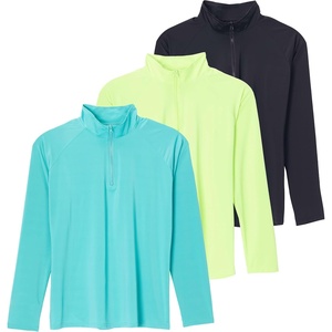 image:image3 Pack Womens Rash Guard Swim Shirts Quarter Zip Long Sleeve High Neck UPFSet 7