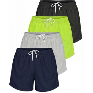 image:image4 Pack Womens Mesh Shorts Basketball Athletic Running Workout Gym PocketsSet E
