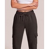 image:image3 Pack Womens Fleece Cargo Sweatpants Lounge Casual Sweat Pants PocketsSolid Black  Solid Chocolate Torte  Solid Moonbeam