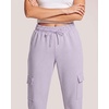 image:image3 Pack Womens Fleece Cargo Sweatpants Lounge Casual Sweat Pants PocketsSolid Black  Solid Mojave Desert  Solid Orchid Petal