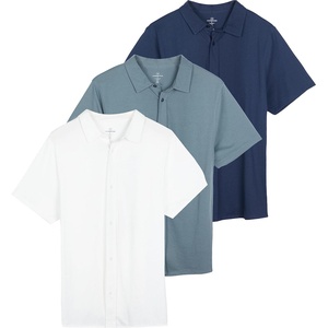 image:image3 Pack Mens Button Down Shirts Short Sleeve Jersey Casual Dress CollaredSet 3