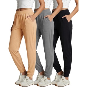 image:image3 Pack Womens Ribbed Joggers Lounge Sweatpants Casual Pajama Comfy PocketsSet 6