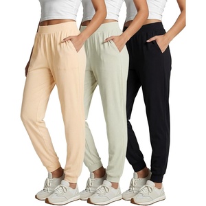 image:image3 Pack Womens Ribbed Joggers Lounge Sweatpants Casual Pajama Comfy PocketsSet 7