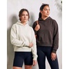 image:image2 Pack Womens Cropped Hoodies Crop Sweatshirt Ladies Fleece Pullover TopSolid Chocolate Torte  Solid Moonbeam