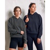 image:image2 Pack Womens Cropped Hoodies Crop Sweatshirt Ladies Fleece Pullover TopSolid Navy Blazer  Charcoal Heather