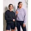 image:image2 Pack Womens Cropped Hoodies Crop Sweatshirt Ladies Fleece Pullover TopSolid Polar Night  Solid Orchid Petal