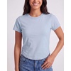 image:image3 Pack Womens Cropped Cap Sleeve Tops Cotton Basic Tees Going Out ShirtsSolid Black  Solid Ballad Blue  Solid Pale Lilac