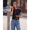 image:image3 Pack Womens Cropped Cap Sleeve Tops Cotton Basic Tees Going Out ShirtsSolid Black  Solid Black  Solid Black
