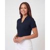 image:image3 Pack Womens Golf Polo Shirts V Neck Short Sleeve Dry Fit Collared TopsSolid Black  Solid Navy Blazer  Solid Quiet Shade