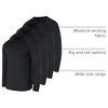 image:image4 Pack Mens Compression Shirts Long Sleeve Undershirts Base Layer Gym TopsSet C
