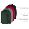 image:image4 Pack Mens Compression Shirts Long Sleeve Undershirts Base Layer Gym TopsSet H