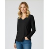 image:image4 Pack Womens Long Sleeve Cotton V Neck Tshirts Basic Tees Tops UndershirtSet 1