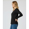 image:image4 Pack Womens Long Sleeve Cotton V Neck Tshirts Basic Tees Tops UndershirtSet 10