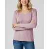 image:image4 Pack Womens Long Sleeve Cotton V Neck Tshirts Basic Tees Tops UndershirtSet 2