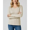 image:image4 Pack Womens Long Sleeve Cotton V Neck Tshirts Basic Tees Tops UndershirtSet 5