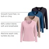 image:image4 Pack Womens Long Sleeve Cotton V Neck Tshirts Basic Tees Tops UndershirtSet 6